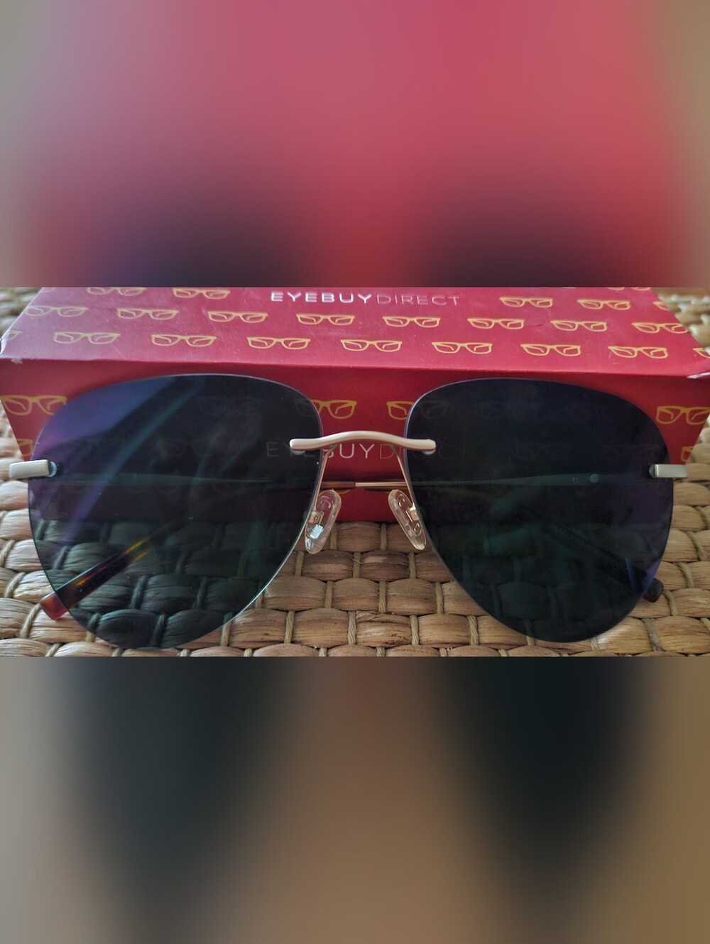 EyeBuyDirect Rimless Aviator Men/Women Sunglasses